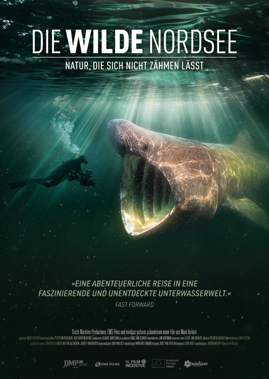 Filmplakat mit Taucher und Wal